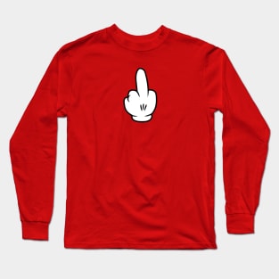 Cartoon Middle Finger Long Sleeve T-Shirt